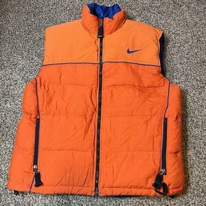 Vintage Nike ACG Down Puffer Vest Orange Thermal Layer 2 Men's M Duck Down